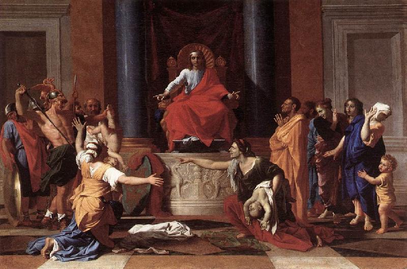 POUSSIN, Nicolas The Judgment of Solomon ag Germany oil painting art